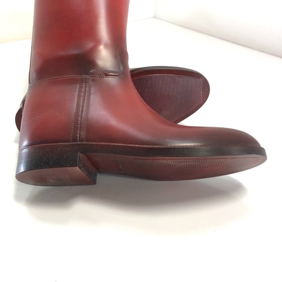 NWT Aigle Womens "Start" Equestrian Rain Boots in Rouge, Medium Calf Width - Picture 8 of 8